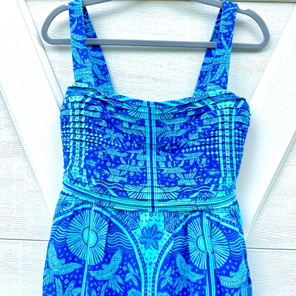 Rachel Zoe Blue Palm Dress - Picture 2 of 3